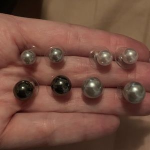 Faux Pearl Post Earrings